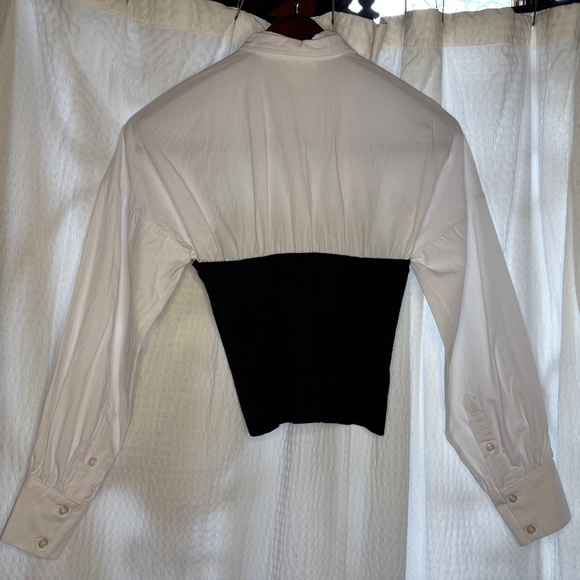 Maeve Long-Sleeve Ruched Tube Twofer Sweater from Anthropologie Size XS - Picture 6 of 12